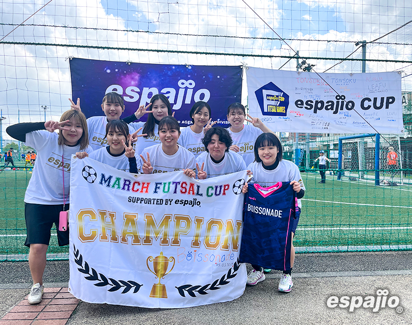 MARCH CUP 2023 Lady's 優勝　Boissonade FC 優勝Tシャツver.