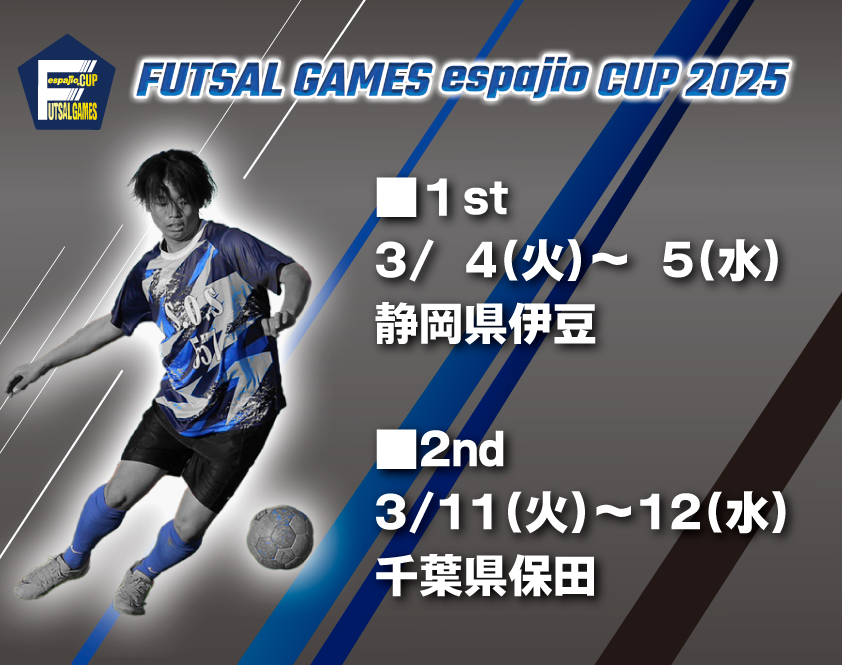 FUTSALGAMESespajioCUP2025_1st~2ndタイトル