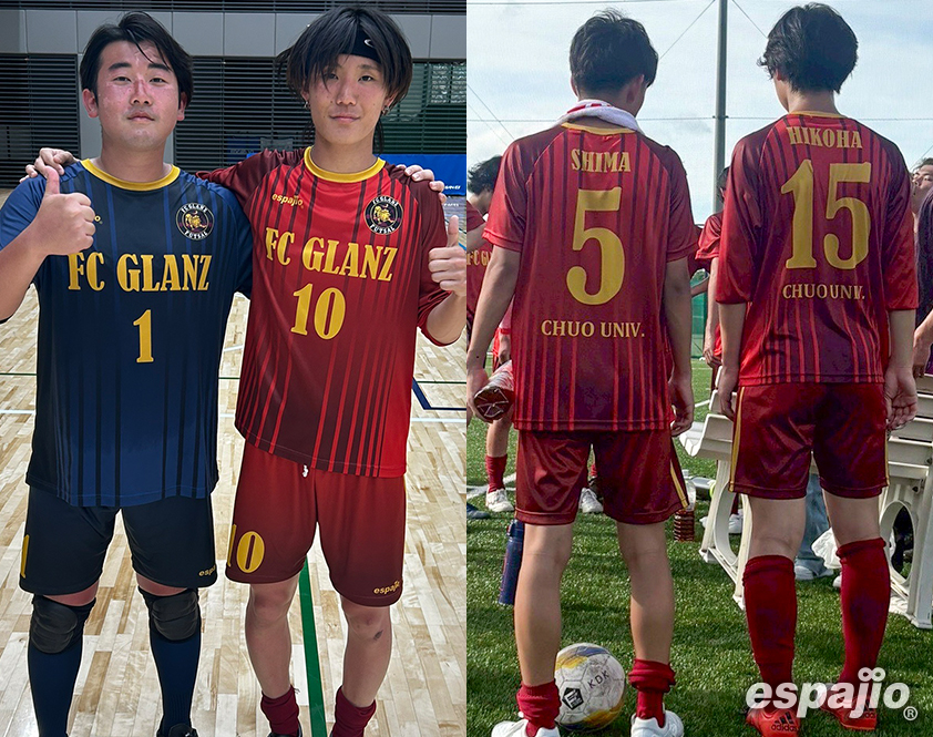 中央大学FC GLANZ様フットサルユニフォーム着用お写真前後