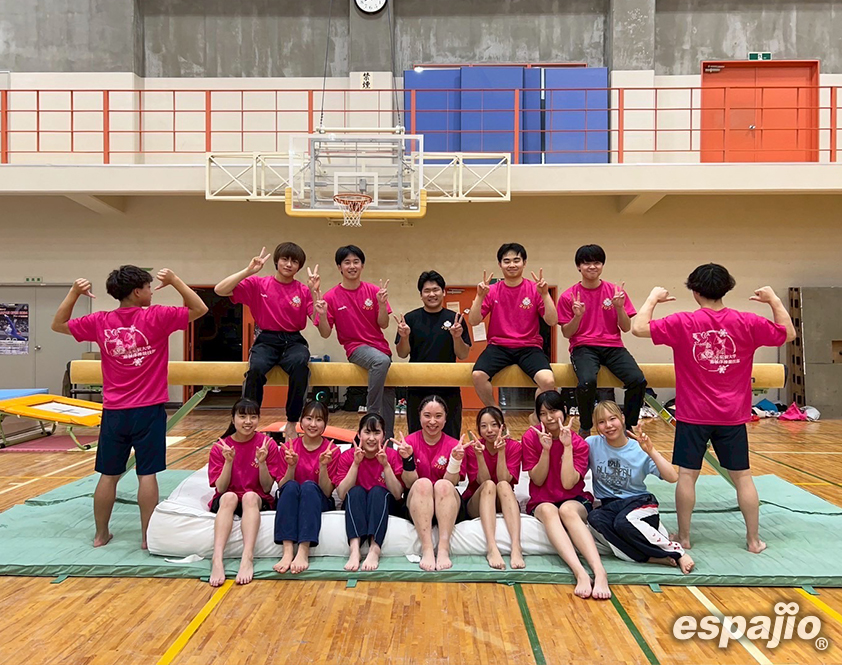 弘前大学器械体操競技部様オリジナルドライTシャツ着用お写真1