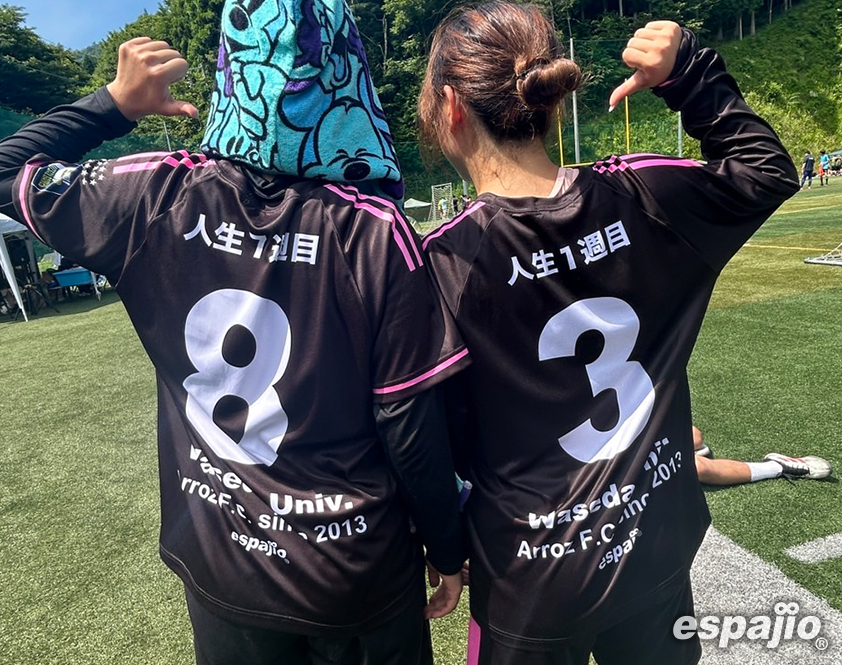 早稲田大学Arroz F.C.様フットサルユニフォーム着用お写真背面