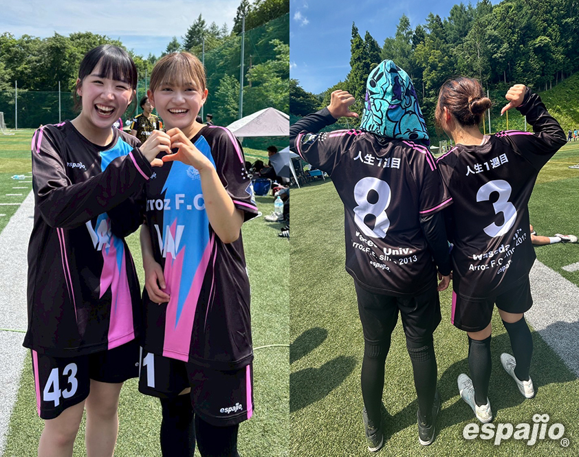 早稲田大学Arroz F.C.様フットサルユニフォーム着用お写真前後