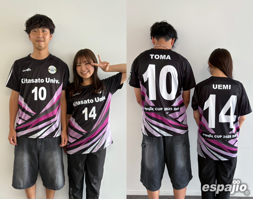 北里大学薬学部フットサル部様オリジナルユニフォーム着用お写真前後