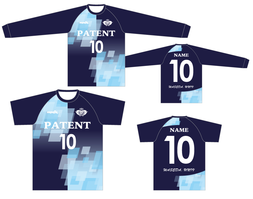 早稲田大学F.C.PATENT様オリジナルユニフォームデザイン