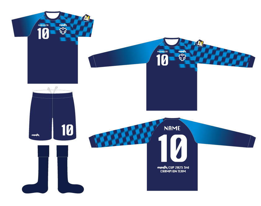 日本体育大学MOMOZA様【フットサル大会優勝賞品】デザイン