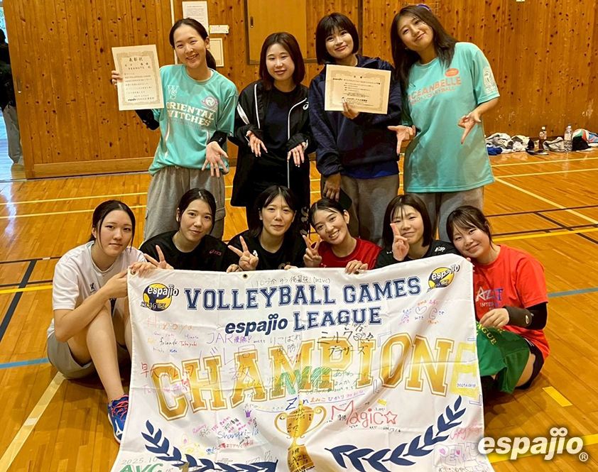 VOLLEYBALLGAMESespajioLEAGUE2025-5th女子優勝PEANUTS様