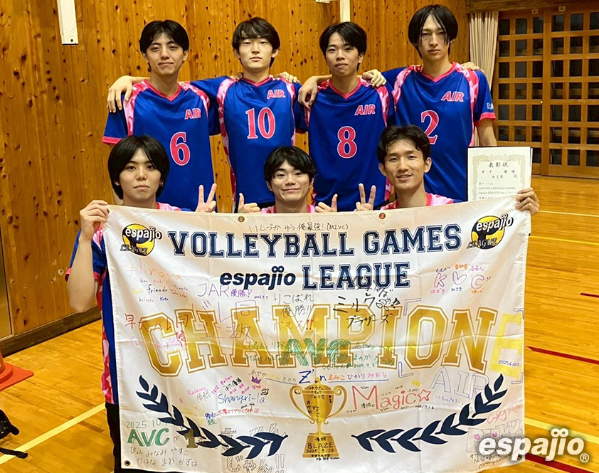 VOLLEYBALLGAMESespajioLEAGUE2025-5th男子優勝 AIR様