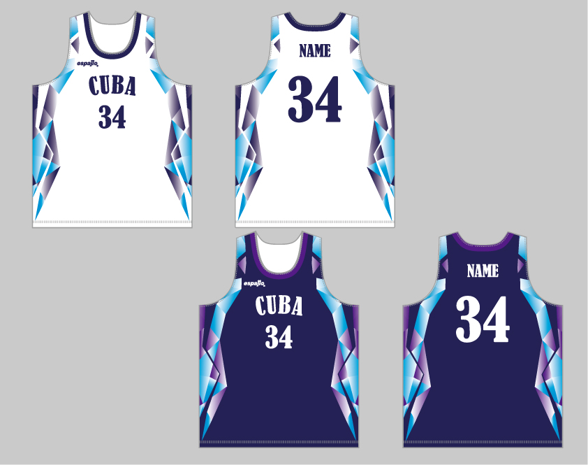 青山学院大学CUBA様リバーシブルバスケユニフォームシャツデザイン