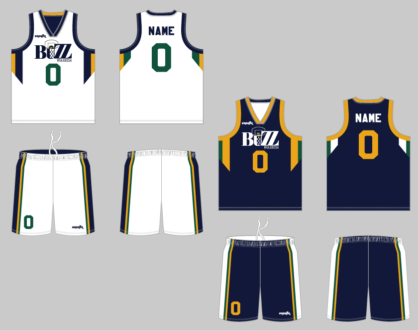早稲田大学BUZZ様バスケユニフォーム上下セットデザイン