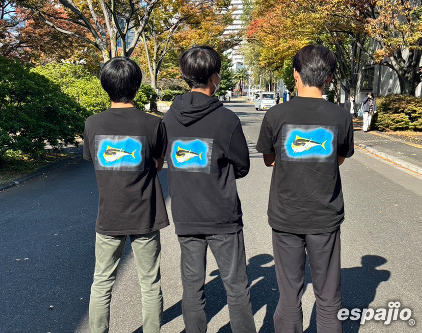 東京海洋大学釣り研究同好会様オリジナルパーカー着用集合お写真1