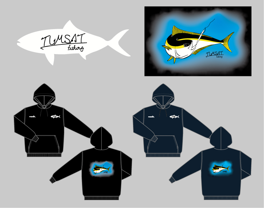 東京海洋大学釣り研究同好会様オリジナルパーカーデザイン