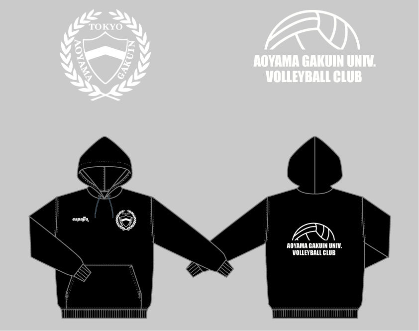 青山学院大学バレーボール愛好会AVC様オリジナルパーカーデザイン