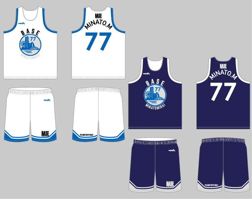 神奈川大学BASE様バスケユニフォームリバーシブルデザイン