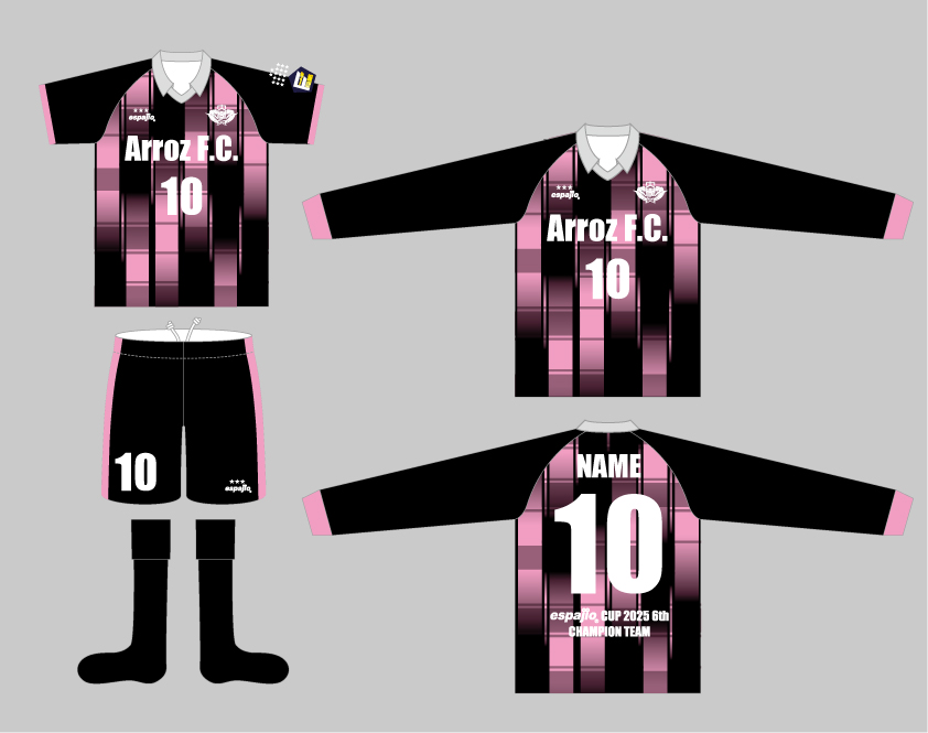 早稲田大学Arroz-F.C.様フットサル大会優勝ユニ