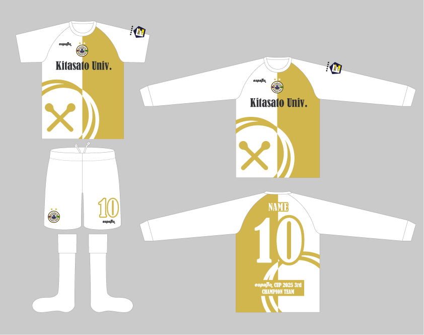 北里大学薬学部フットサル部様大会優勝ユニデザイン