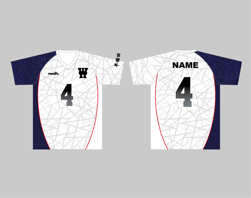 早稲田大学バレーボール同好会様バレー大会優勝ユニ