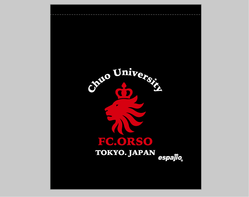 中央大学FC.ORSO様オリジナルナップサックデザイン
