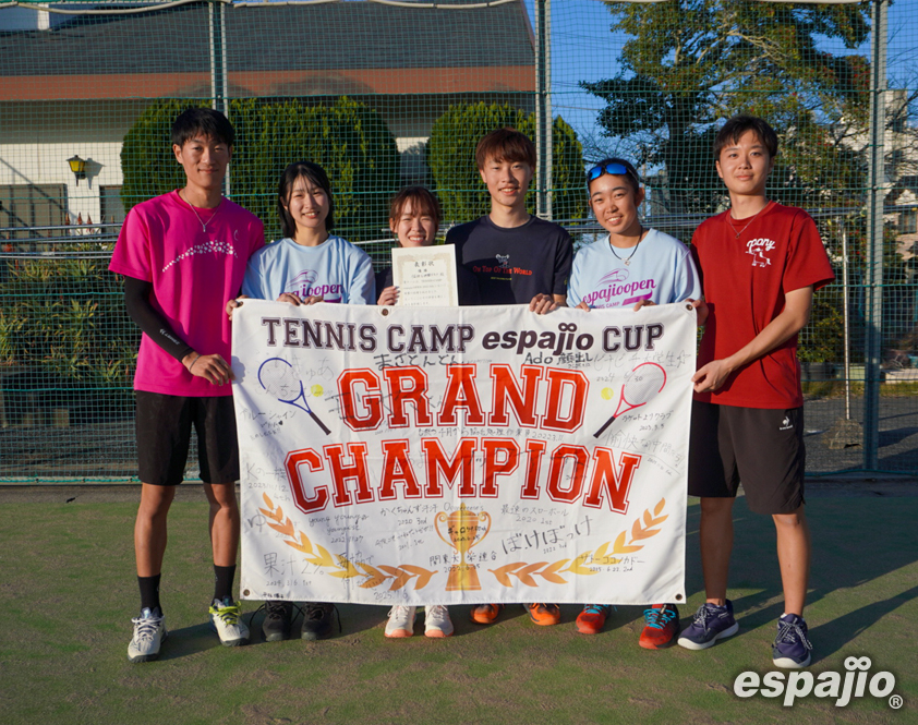 HEAD-TENNIS-CAMPespajioOPEN2025-5th-優勝　愉快な仲間たち！！
