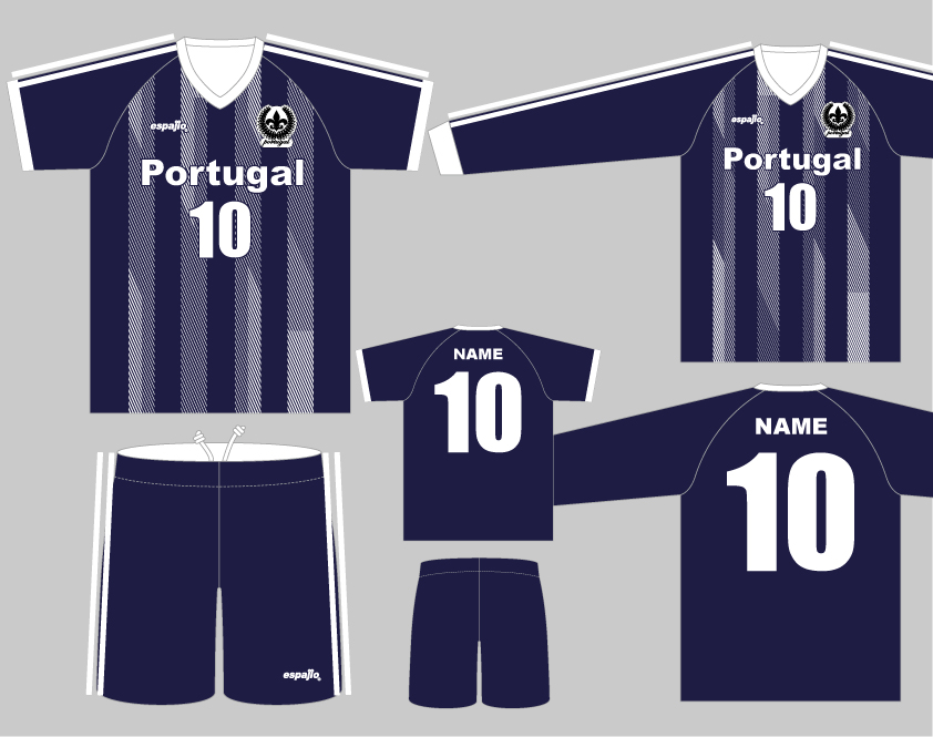 立教大学Portugal様フットサルユニフォーム上下セットデザイン