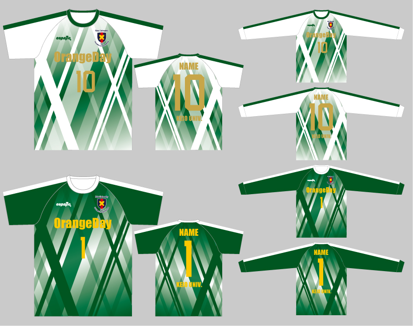 慶應義塾大学OrangeDay様オリジナルユニフォームデザイン2