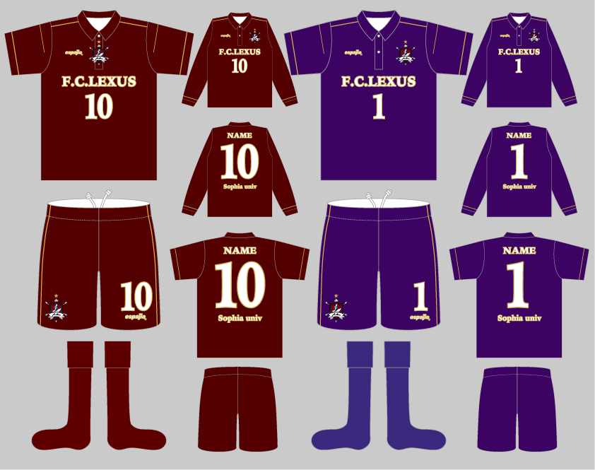 上智大学FC-LEXUS様オリジナルユニフォームデザイン