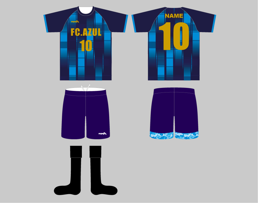 駒澤大学FC.AZUL様フットサルユニフォームデザイン