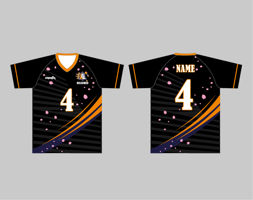 東海大学BELLECHILD様オリジナルバレーユニフォームデザイン