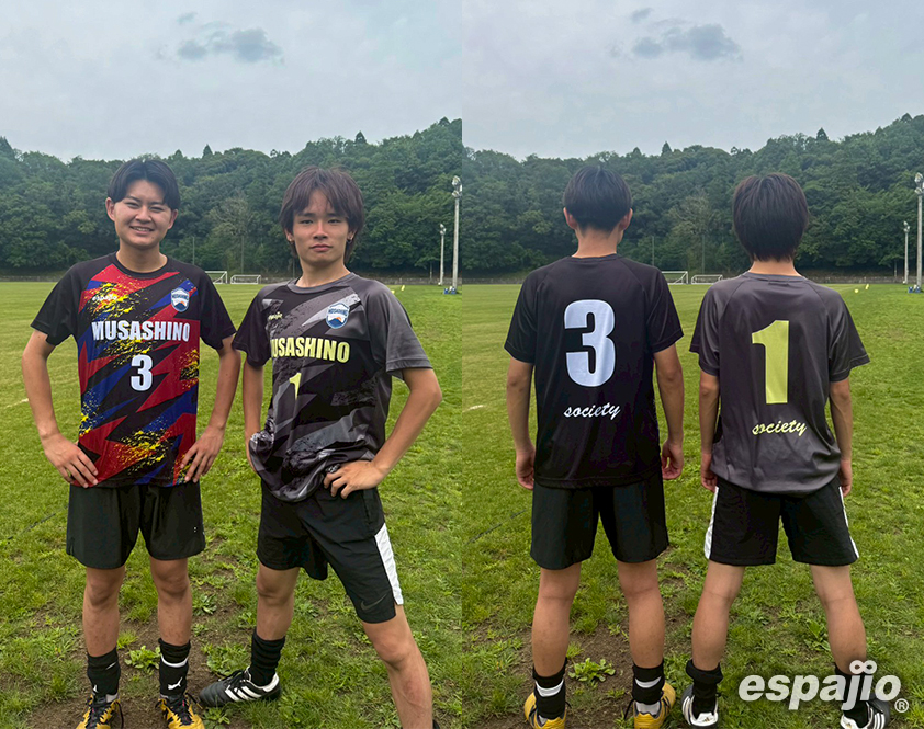 武蔵野大学ソサイチサークル様チームオーダーユニフォーム着用お写真前後