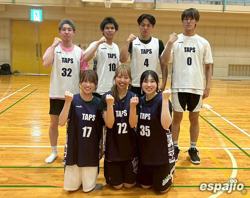 明治学院大学TAPS様オリジナルバスケユニフォーム着用集合お写真