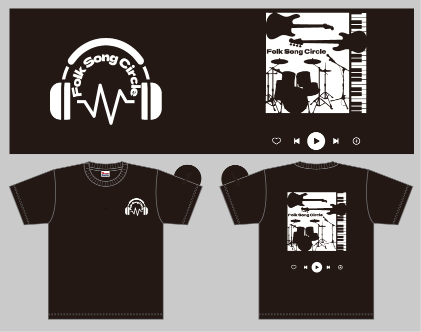 東工大フォークソングサークルFSC様クラブＴシャツデザイン