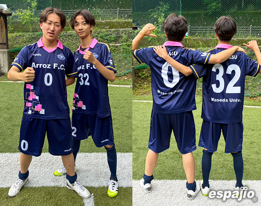 早稲田大学Arroz F.C.様フットサルユニフォーム着用お写真前後
