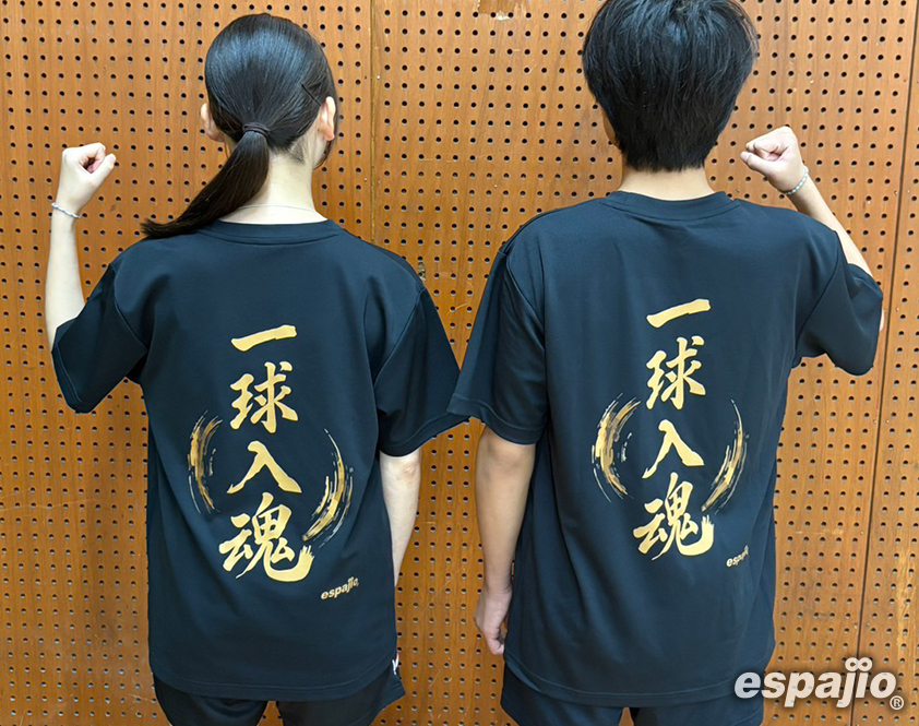 宮城東陵高校卓球部様オリジナルクラブＴシャツ着用お写真背面