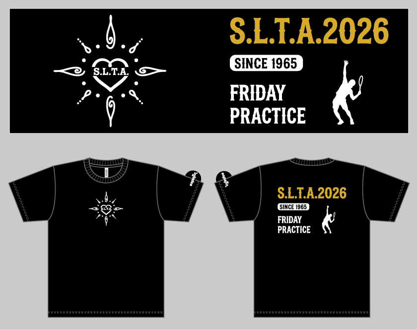 上智大学テニスサークルS.L.T.A.様オリジナルＴシャツブラックデザイン