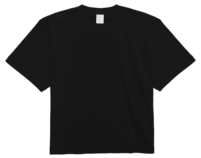 5.6オンス ハイグレードコットンクロップドTシャツJ6500C_ブラック