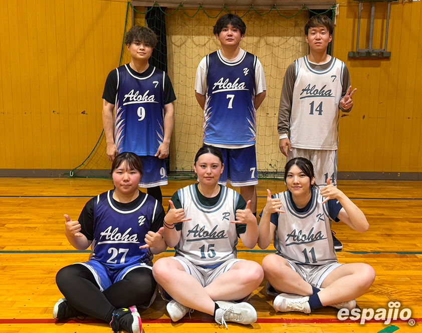 Aloha様リバーシブルバスケユニフォーム着用集合お写真