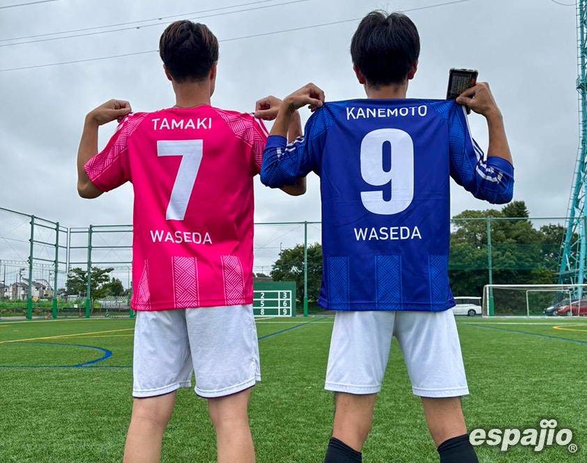 早稲田大学F.C.PATENT様フットサルユニフォーム着用お写真背面