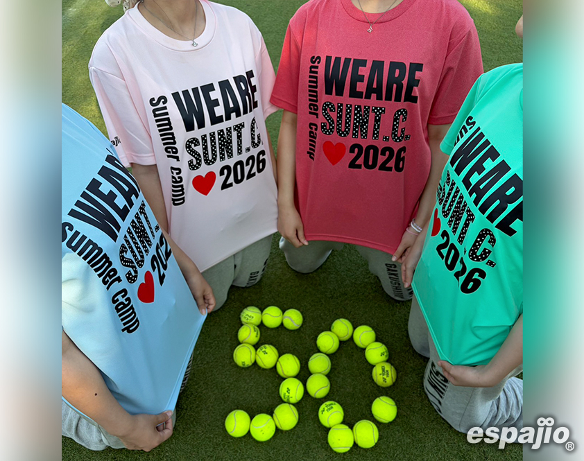 学習院大学SUN T.C. 様クラブドライTシャツとテニスボール