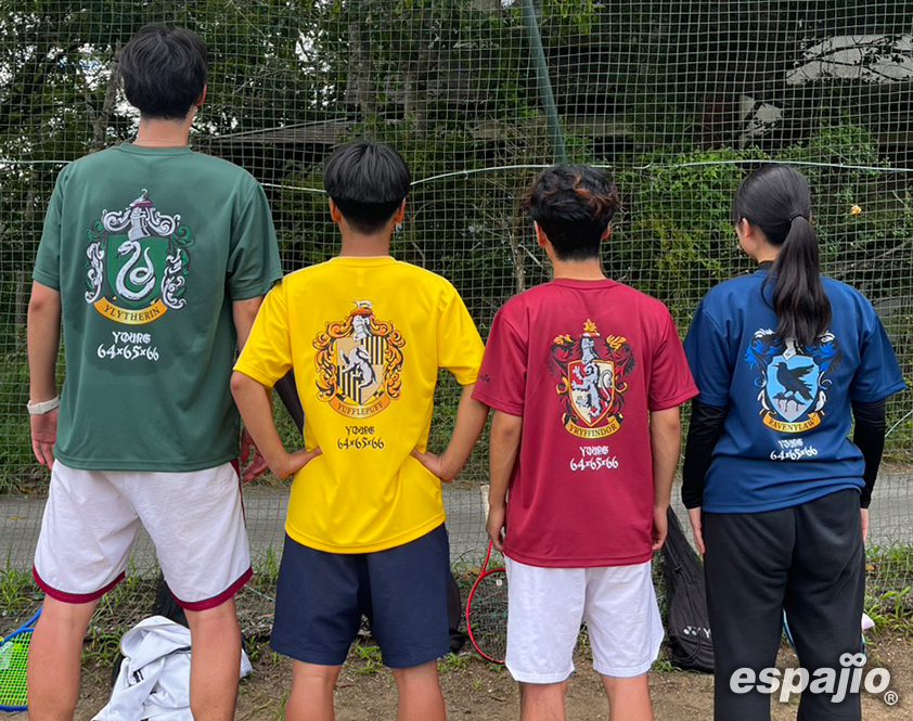 早稲田大学ヤング庭球同好会硬式部様オリジナルドライTシャツ着用お写真背面