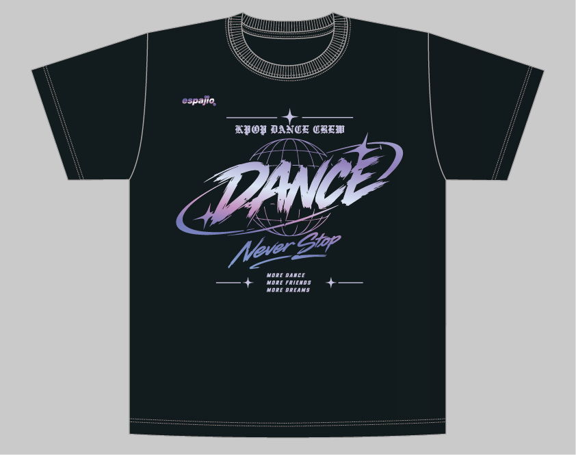 ハイグレードコットンクロップドTシャツサンプルデザインブラック
