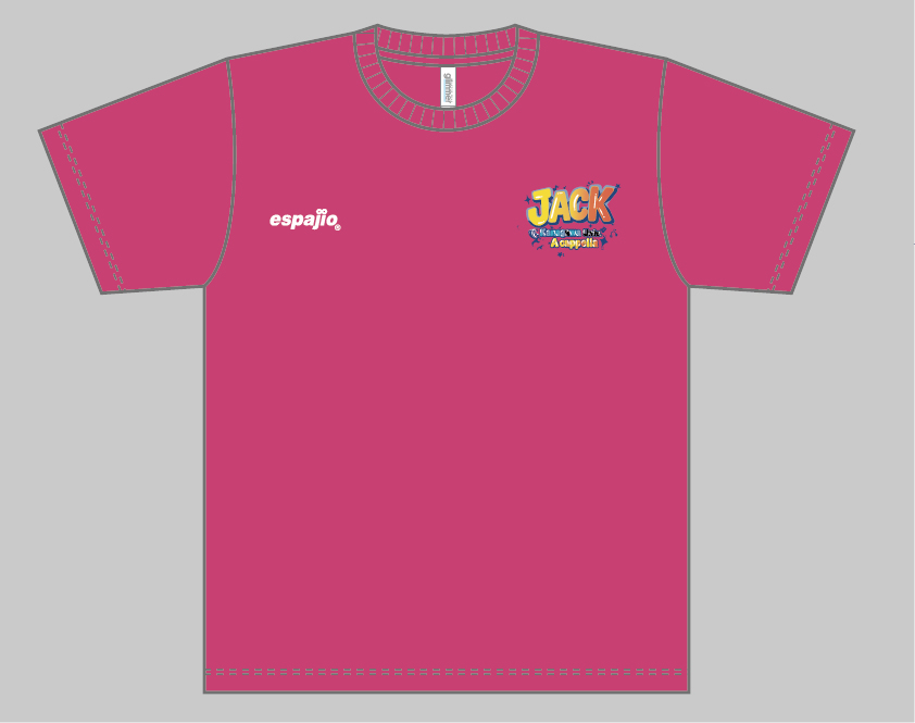 神奈川大学アカペラサークルJACK様オリジナルＴシャツデザイン（ホットピンク）
