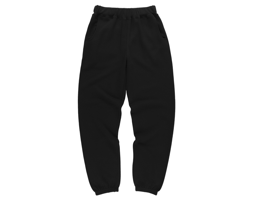 J8600裏毛スウェットパンツ(ポケット付)_black_1