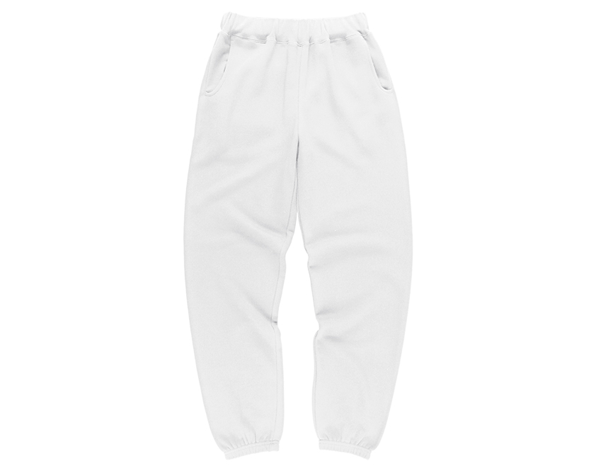 J8600裏毛スウェットパンツ(ポケット付)_white