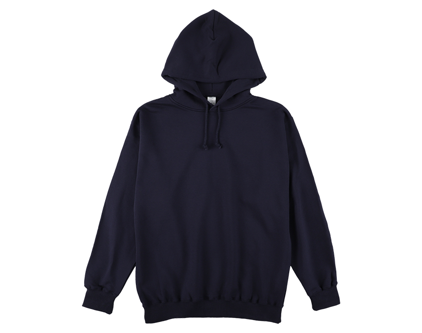 J8700裏毛プルオーバーパーカー（ポケットなし）navy