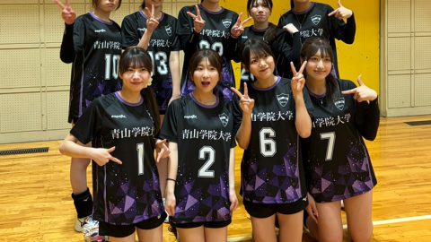 青山学院大学バレーボール愛好会AVC様オリジナルユニフォーム着用集合お写真