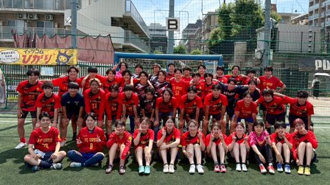 中央大学FC.ORSO様オリジナル昇華ユニフォーム着用集合お写真-